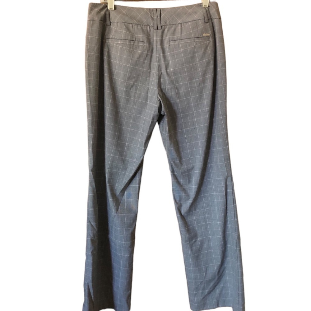 Gray plaid wide leg trousers professional Academia eclectic grandpa dress pants - Picture 9 of 12